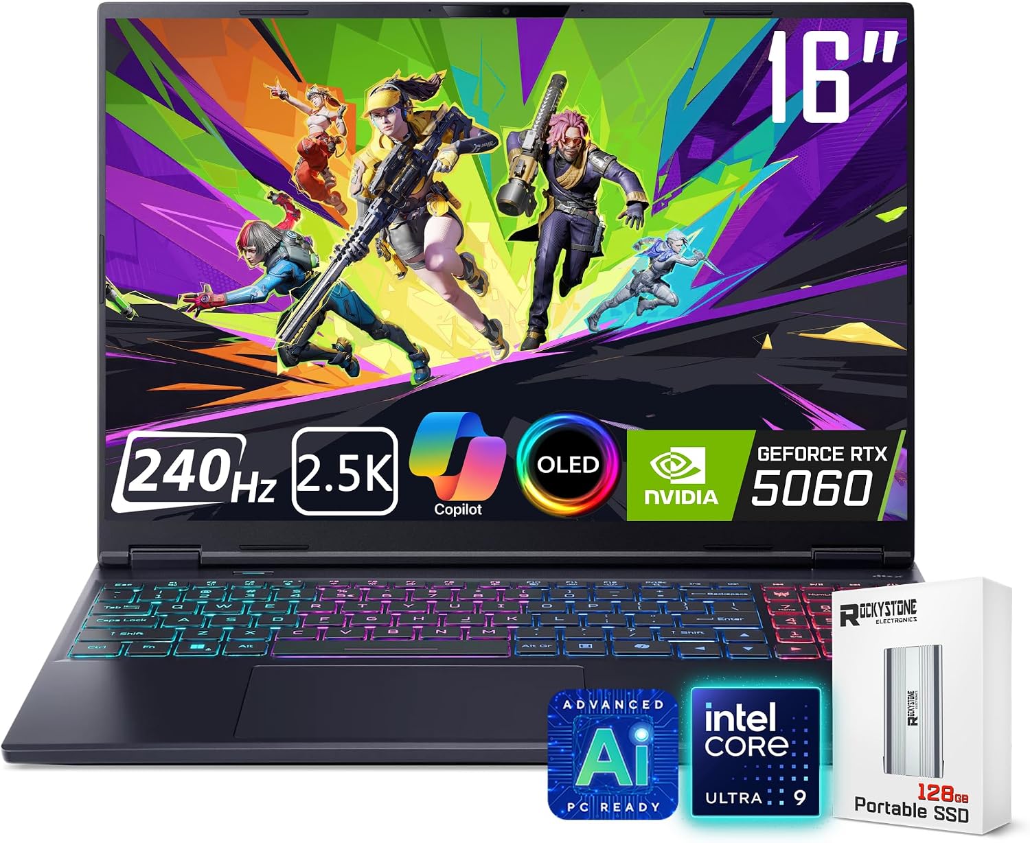 Ноутбук Acer Predator Helios Neo 16S AI PHN16S-71 (Core Ultra 9 275HX, RTX 5060 8GB, 16GB/1TB, 16" 2.5K OLED 240Hz)