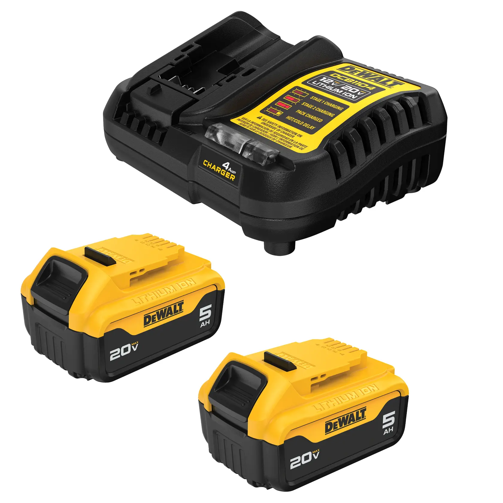 DeWalt DCB205-2C 20V MAX 5.0Ah стартовый набор: 2 аккумулятора + зарядное устройство