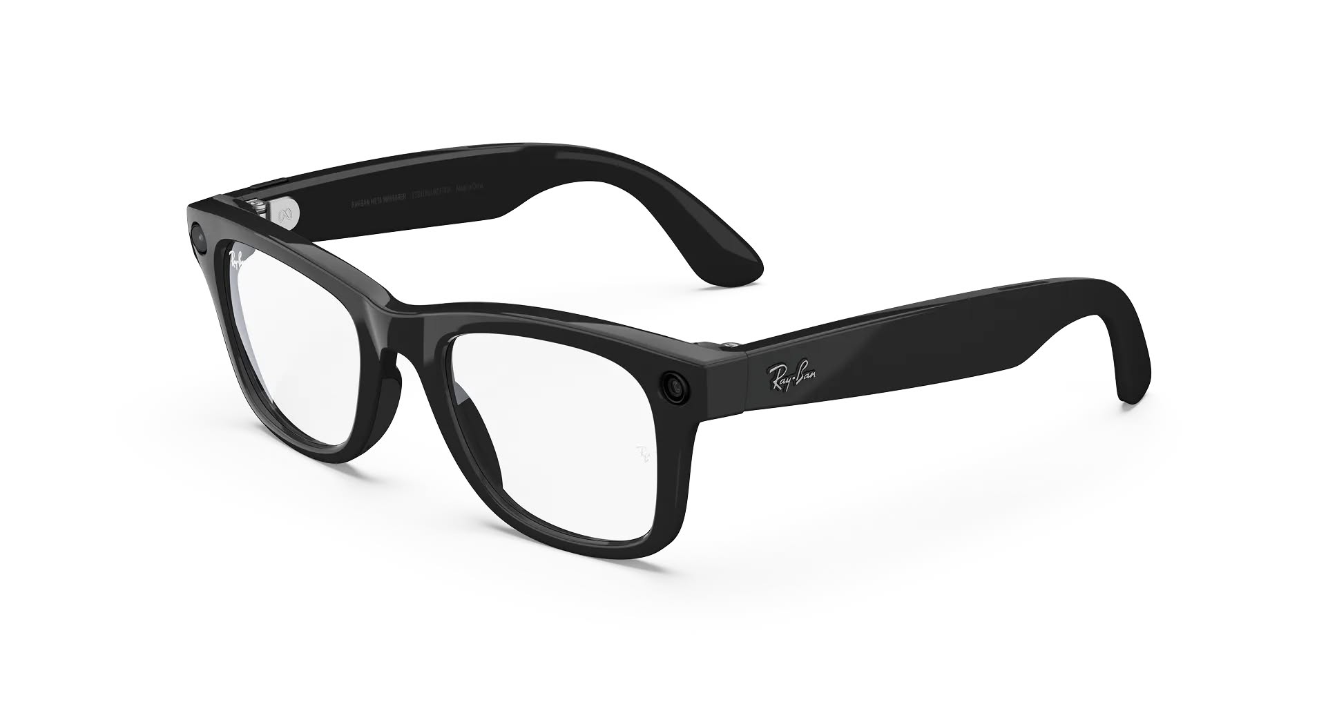 Ray-Ban Meta Wayfarer (Gen 1) — Shiny Black, прозрачные линзы, размер Large