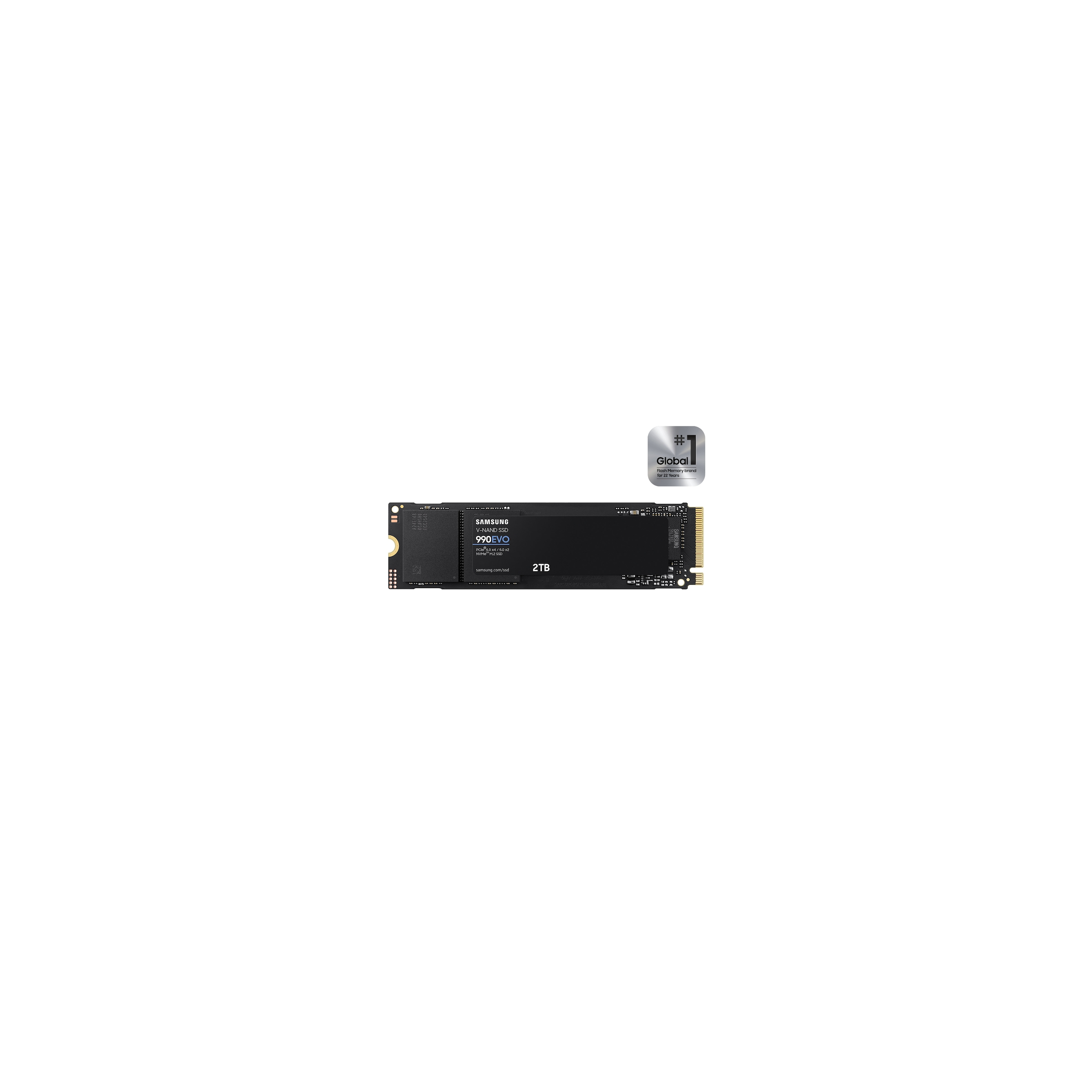 Samsung SSD 990 EVO 2 ТБ, M.2 NVMe PCIe 4.0x4/5.0x2 (MZ-V9E2T0B/AM)